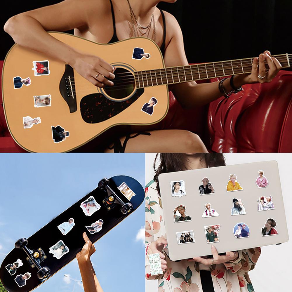 50pcs Stray Kids Stickers Pack, Cute SKZ Members Photo Stickers for Laptop, Water Bottle, Scrapbooking, Journaling, Stray Kids Merch Gift for STAY