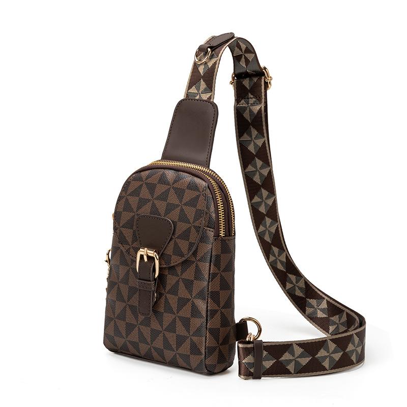 Chest Bag Europe and The United States Fashion Chest Bag Printed Simple Female Crossbody Bag Bag Portable Outdoor Sports Chest Bag