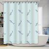 Blue Dolphin Printed Shower Curtain Waterproof Bath Decor Home Bathroom Decoration