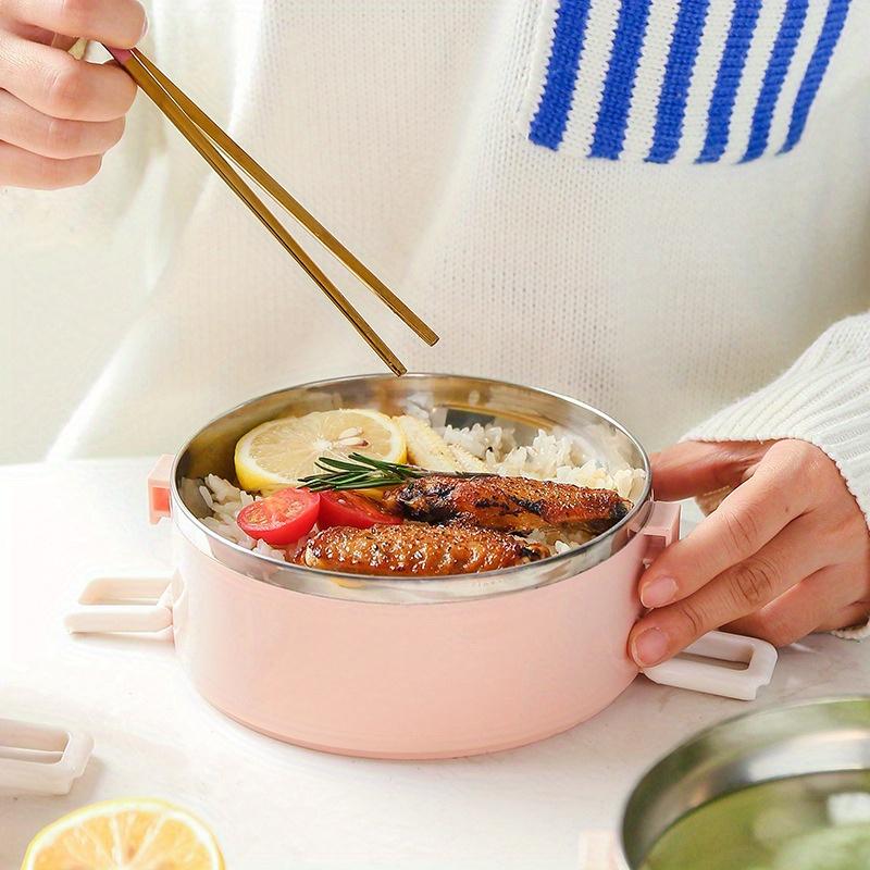 Double-Layer Insulated Stainless Steel Lunch Box for Office, School, Camping, and Picnic