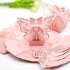 50/100pcs Butterfly Gift Boxes Wholesale Candy Favors Packaging with Ribbons for Baby Shower Wedding Birthday Party Supplies