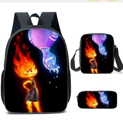 New Roblox Student School Bag Roblox Digital Printing Backpack Three-piece Set Lunch Bag Pencil Case