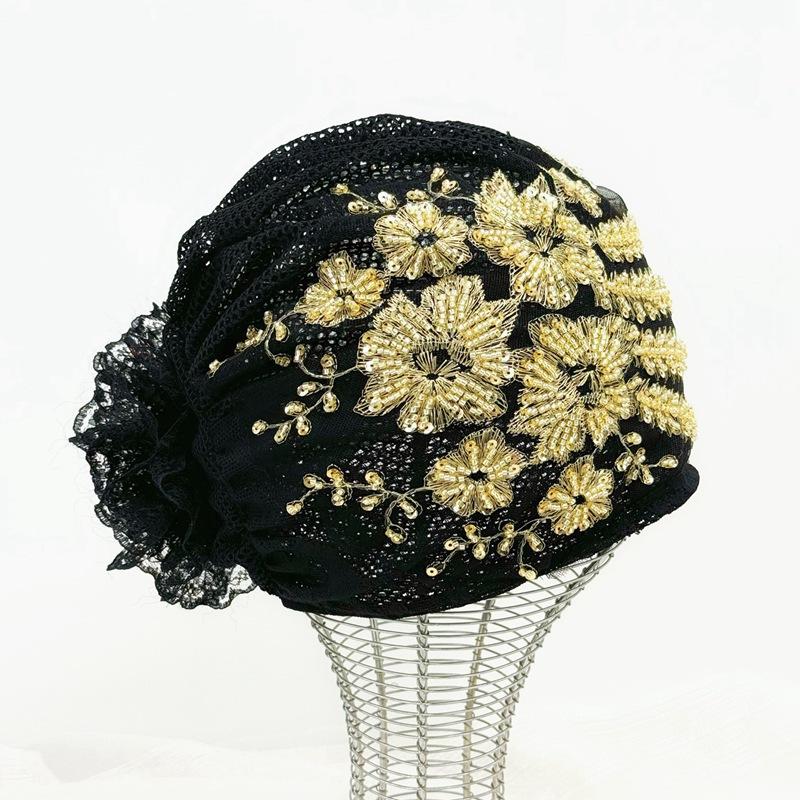 Ethnic Trendy Scarf Hat Heavy Industry Phoenix Tail Hairband Western Style Thin Baotou Hat Hats & Caps (women’s)