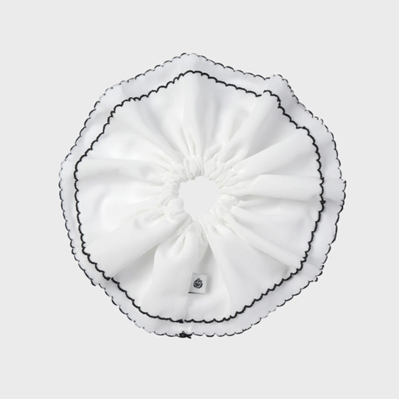 Eireve PICOT CHIFFON FRILL SCRUNCHIE (BLACK)