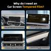 For BMW X3 X4 2022-2023 Navigation Screen Tempered Glass Film, HD Clear, Scratch-Proof, Easy Install Interior Sticker