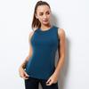 Spring and Summer New Light Sloping Yoga Vest Loose Sleeveless Solid Color Fast Dry Sports Fitness T -shirt Women