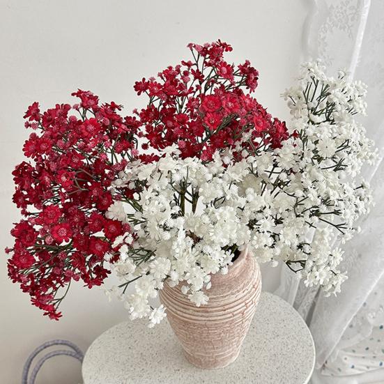 Artificial Baby's Breath Flower Mixed Fake Wildflower Gypsophila Bouquet for Wedding Floral Arrangement Party Home Decoration