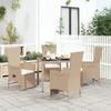 Vidaxl 5-Cz. Juego de Muebles de Jardín con Cojines, Beige, Ratán Sintético