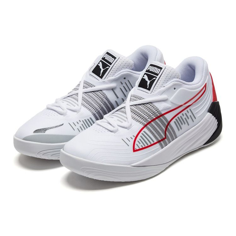 Puma Suede Classic Unisex White Red 195514-04