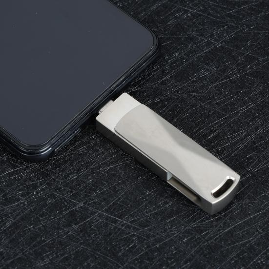 512GB 2-in-1 OTG USB-stick USB 2 USB-C-stick Metalen USB-schijf Flash Stick