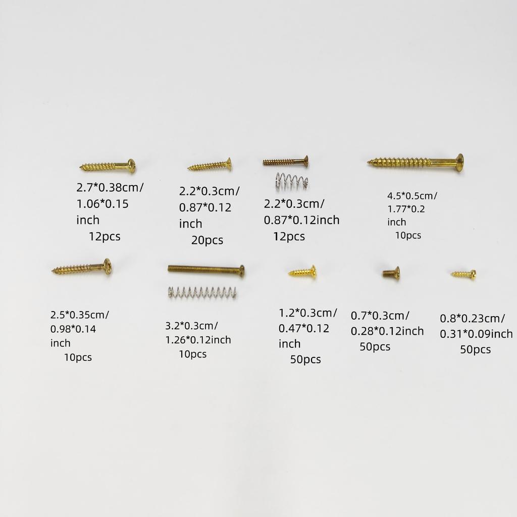 Box of 246 Guitar Screws Universal Mounting Screws for Acoustic, Electric, and Bass Guitars Boxed Guitar Accessories