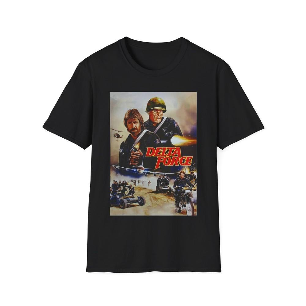 Delta Force Movie Poster Retro T-Shirt For Men Women Chuck Norris Tee Unisex T-Shirt