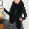 Winter Scarf Solid Color Thickened Plush Soft Thick Warm Extra Long Scarf Winter Outdoor Imitation Fur Neck Warmer