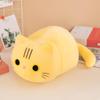 Simpatico cuscino di peluche a forma di gatto cilindrico per il pisolino in ufficio o per uso domestico
