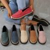 Nouveaux Mocassins de Printemps et d'Automne Grande Taille Décontractés en Nubuck Style Britannique Chaussures pour Femmes Talon Épais Plateforme Commerce Extérieur Rétro