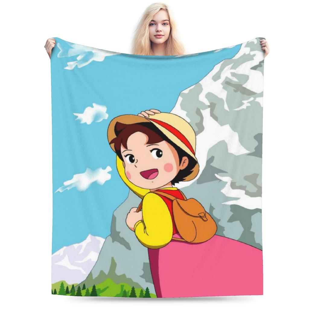 Heidi, Girl of the Alps Blanket Soft Fleece Healing Gift Throw Blankets Bedspread