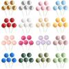 20 pçs Bolas Coloridas Topper de Bolo para Casamento Festa de Aniversário Decoração DIY de Bolo Mini Balões Palitos Inserção para Cupcake Chá de Bebê