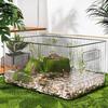 1 PC Réservoir Transparent pour Tortue Aquatique et Terrestre Boîte Habitat Tortue pour Animal de Compagnie Reptile Amphibien Tortue Aquariums Boîte Fournitures pour Animaux de Compagnie