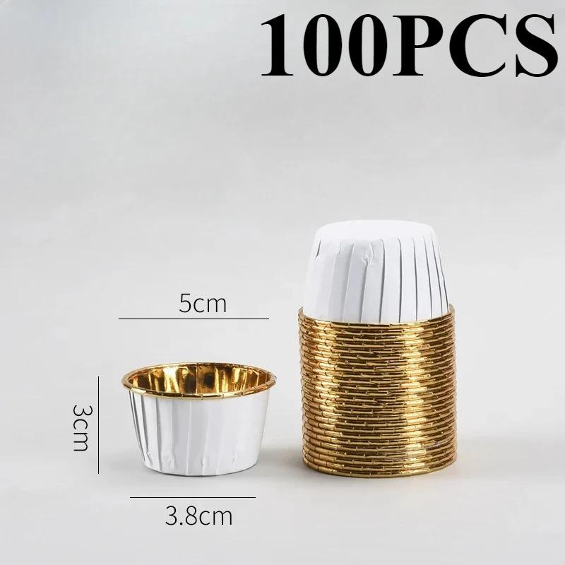 50/100 stuks Kleine Mini Pak Muffins Cup Papieren Cupcake Wrappers Bakvormpjes Bakvormen Muffin Doosjes DIY Taart Gereedschap Keuken Bakbenodigdheden