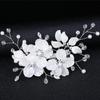 Elegant Bridal Hair Clips Crystal Pearl Floral Style Barrettes Bridesmaid Tiara  for Women