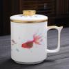 Chaxun Ceramic Office Tea Cup with Lid, 450ml