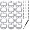 15 Sets Stainless Steel Bottle Opener Inserts Hardware, Metal Insert Parts Kit