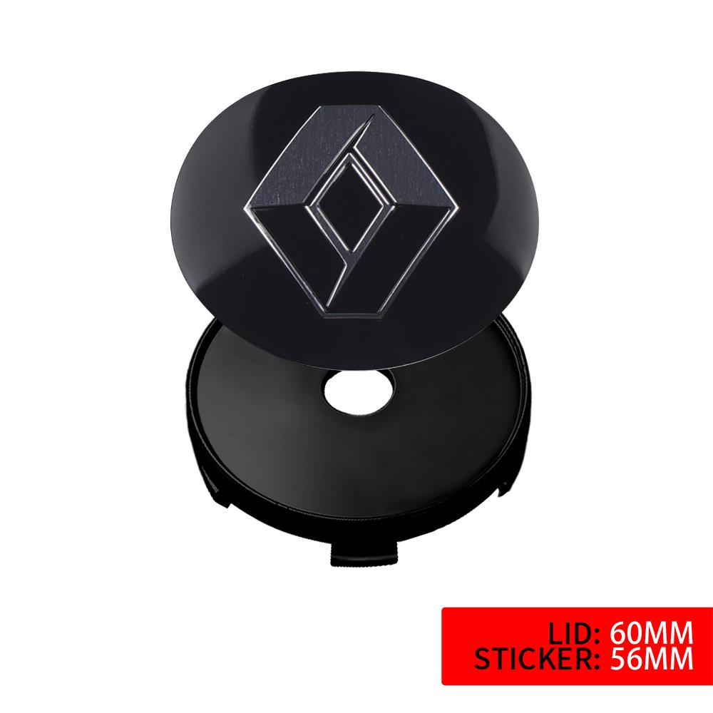 2026 Hot For Renault Hub Caps 4Pcs 56mm Auto Wheel Center Cover Stickers 60mm Car Hub Cap Replacement Accessories For Renault Sc