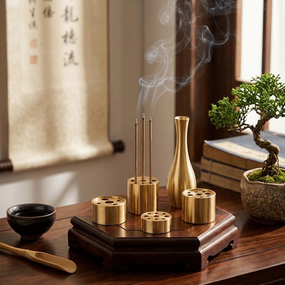 Vintage Incense Burner 9 Holes Mini Vase Incense Sticks Accessories Incense Holder Home Decor