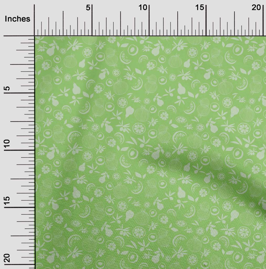 oneOone Tissu Coton Élasthanne Vert Clair Fruit Melon Avec Grenade Tissu Pour Couture Tissu Imprimé Artisanat Au Mètre 40 Pouces
