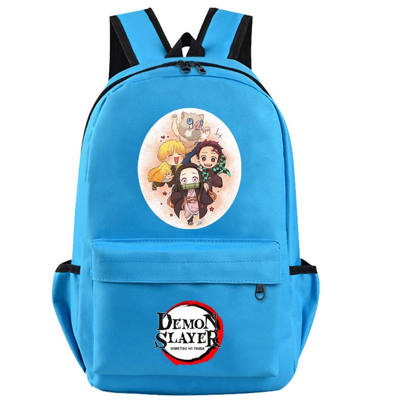 Mochila Anime Demon Slayer para meninos e meninas, mochila escolar infantil de volta às aulas, mochila Kawaii Goku Bulma, bolsas leves