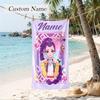 rumi Custom Name Printed Beach Towel Personalized Soft Towel For Swimming Beach Travel