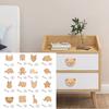 Dřevěné úchytky na zásuvky bez vrtání Dřevěné knoflíky na zásuvky Snadná instalace Nábytkové úchytky Design ve tvaru zvířat