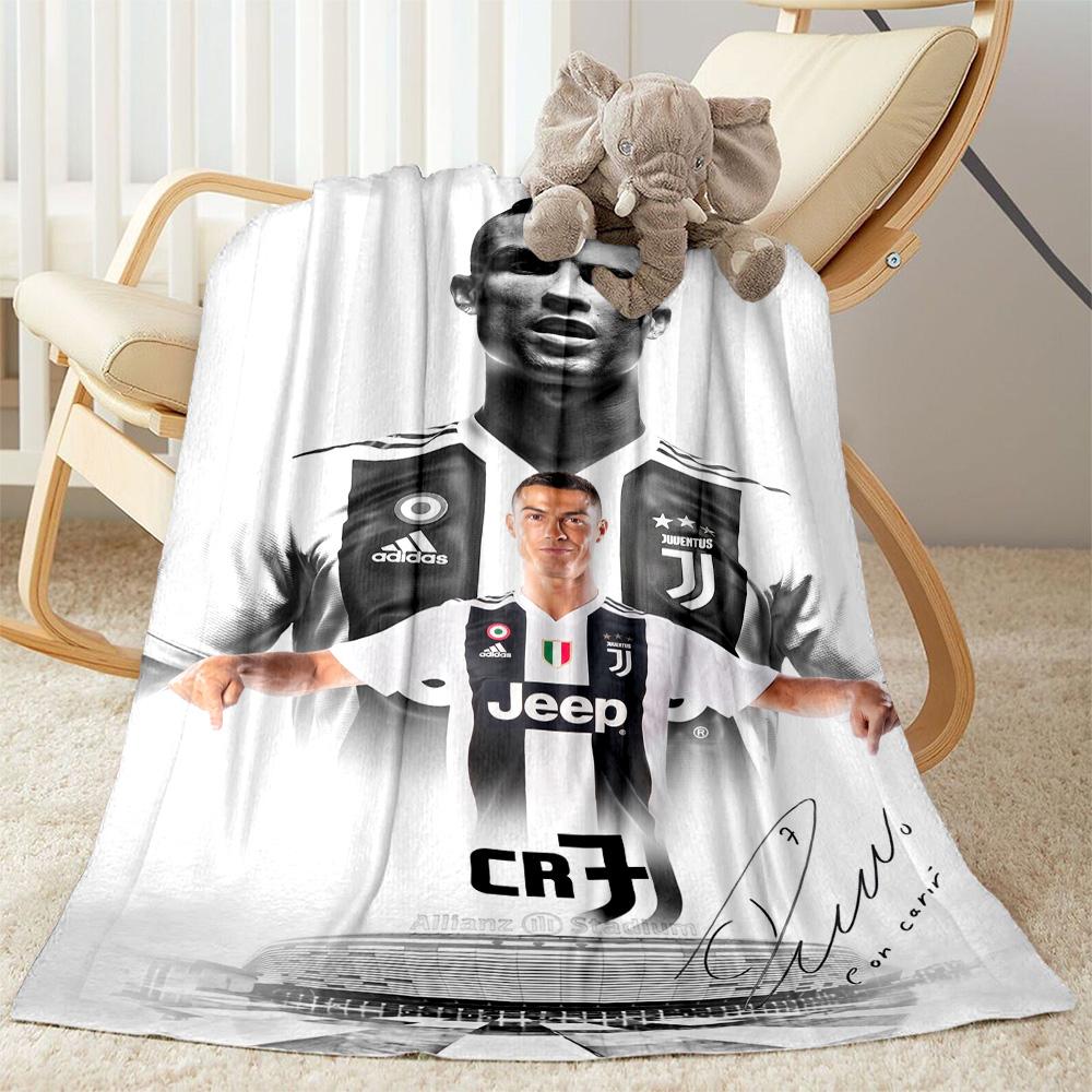 Cristiano Ronaldo Celebration Blanket Durable Comfort Suitable for Picnics Office Chair for All Seasons Digital Print Birthday Christmas Gift Blanket