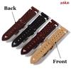Premium Retro Oil Wax Genuine Leather Watchband 20mm 22mm Breathable Stitching Cowhide Watch Strap for Omega for Seiko Wristband