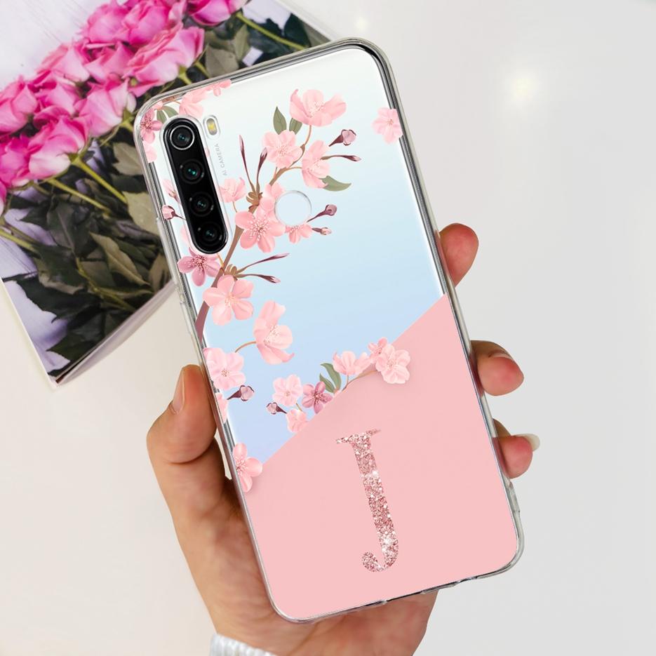 For Xiaomi Redmi Note 8 2021 Case Note 8T New 26 Letters Cover Soft Silicone Phone Case For Xiaomi Redmi Note 8 Pro Note8 Bumper