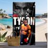 Mike Tyson Printed Quick Dry Beach Towel Super Absorbent Soft Lightweight Bath Towel for Pool Summer Travel