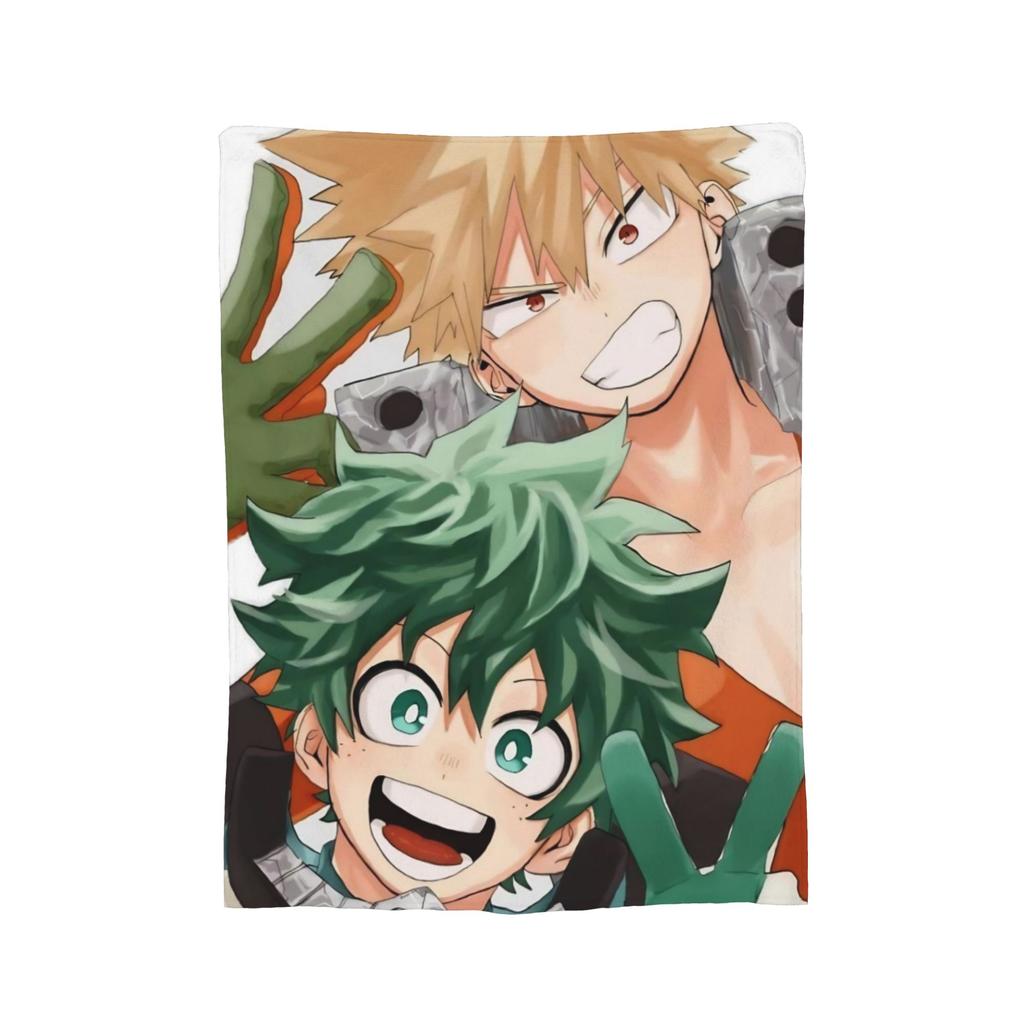 Bakudeku My Hero Academia Anime Blanket Fleece Spring Autumn Breathable Ultra-Soft Throw Blankets for Bed Bedroom Rug Piece