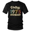 Klassisk Vintage 1975 T-shirt Herr Kortärmad Födelsedagspresent T-shirt Casual T-shirt Mjuk Bomull Slim Fit Tee Toppar Kläder
