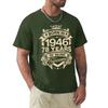 Born In 1946 78 Years Of Being Awesome 78th Birthday Gift T Shirt Harajuku Short Sleeve T-shirt 100% Cotton Graphics Tshirt Tops