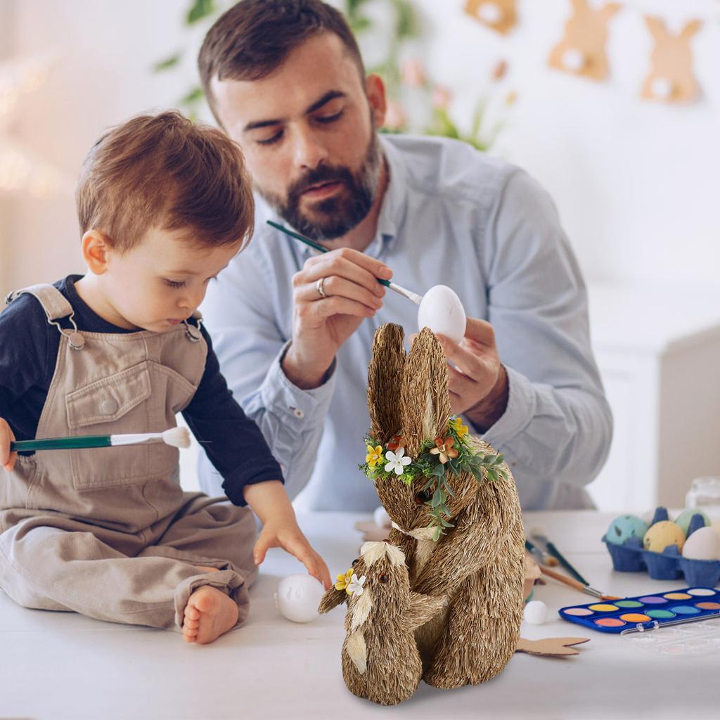 קישוטי ארנב הפסחא קישוטים לבית באביב פסלוני ארנב