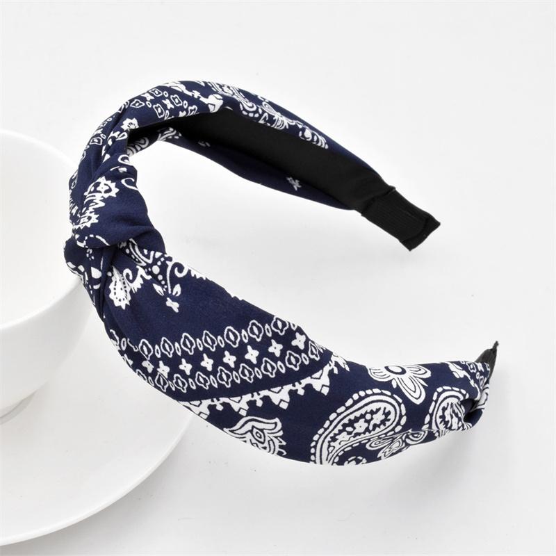 Chic Floral Printed Headband for Women Polka Dot Hairband Fashion Hair Accessory for Girls Daily Use