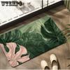 3D Leaf Bath Floor Mat Anti Slip and Stain Resistant Floor Mat Kitchen Anti Fouling Floor Mat