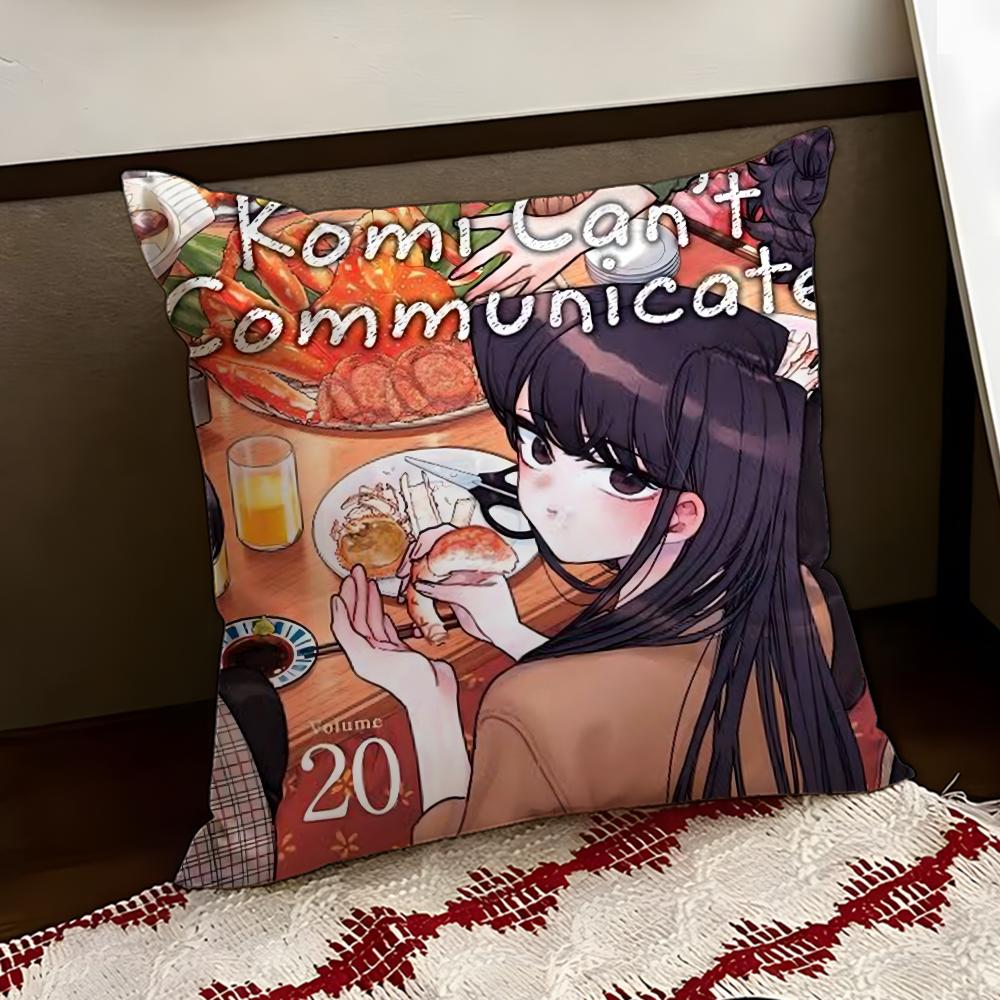 KKomi Cant Communicate Cushion Cover Reversible Soft Durable Pillow Cover Home Car MultiScene Use for Daily Comfort