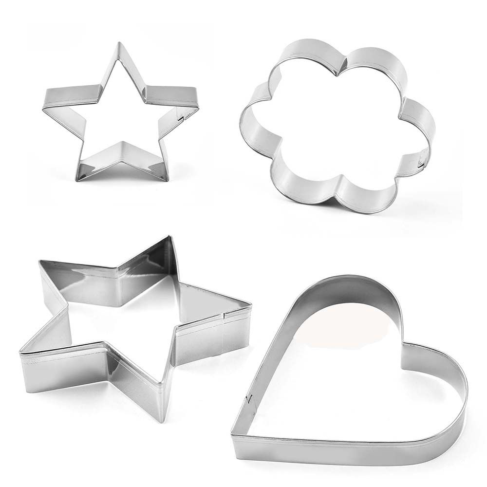 Steel Pastry Cutter Heart&Star Shape Cake Baking Mold Cookie Cutter Cooking Tools Biscuit Moulds