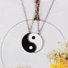 Korean Unisex Tai Chi Yin Yang Necklace Pair for Couples & Friends