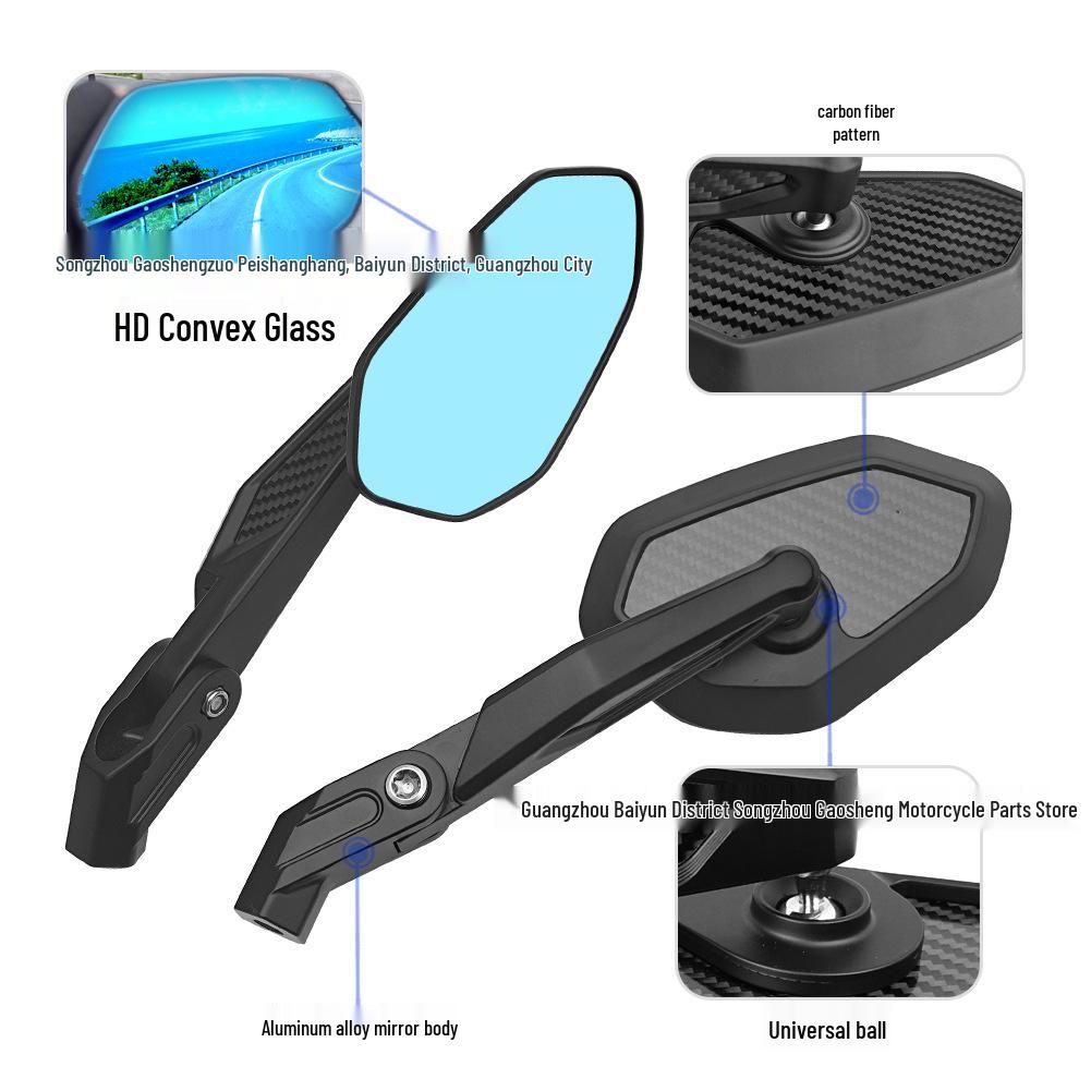 Honda ADV350 NWG150 Motorcycle Folding Reflective Mirrors, Aluminum Alloy & Carbon Fiber