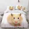 Hamster Dynetrekk Familie Kjæledyr Marsvin for Kvinner Barn Gutter Jenter Nydelig Mini Dyr Dynetrekk for Soveromsdekorasjoner