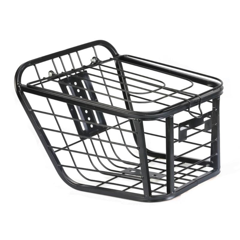 Large Capacity Cycling Storage Basket for Heavy Loads and Small Pet, Metal Bike Basket for Family Outing and Shopping