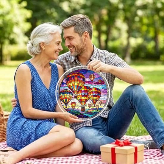 Akrylový Skladačkový Suncatcher 83 ks DIY Skladačky Remeselná Súprava pre Dospelých Farebná Okenná Závesná Ozdoba pre Ženy Mužov Domov Záhrada Dekor