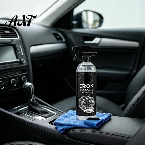 Iron Eraser Rust Spray Remover for Car Wheels, Fast Acting And Paint Brake Dust Cleaner, Metal Fallout Auto Hardware Removal Solution Cars